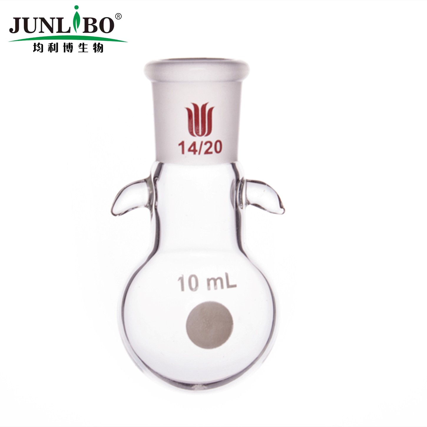 具挂钩的圆底烧瓶,磨口:14/20,10ml