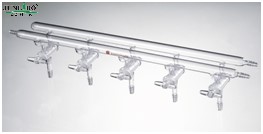 双排管真空气体分配器,实心玻璃节门,5,450mm,3小咀,左右前右后