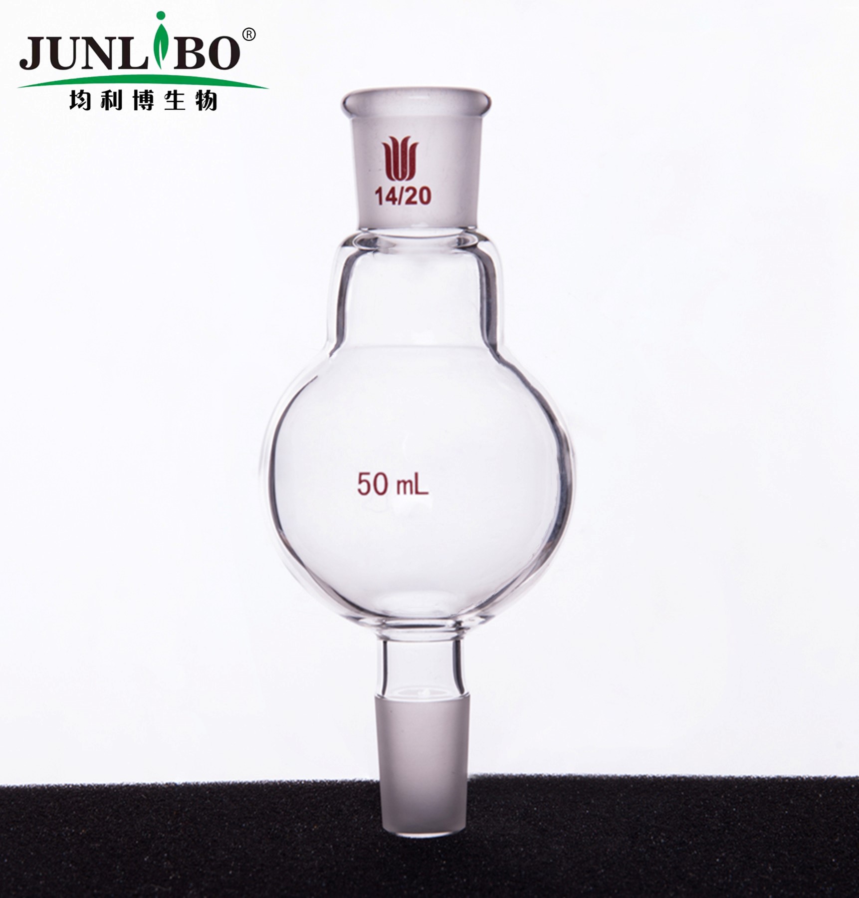 连续蒸馏球,14/20,50ml,球外径:48mm,总高:105mm