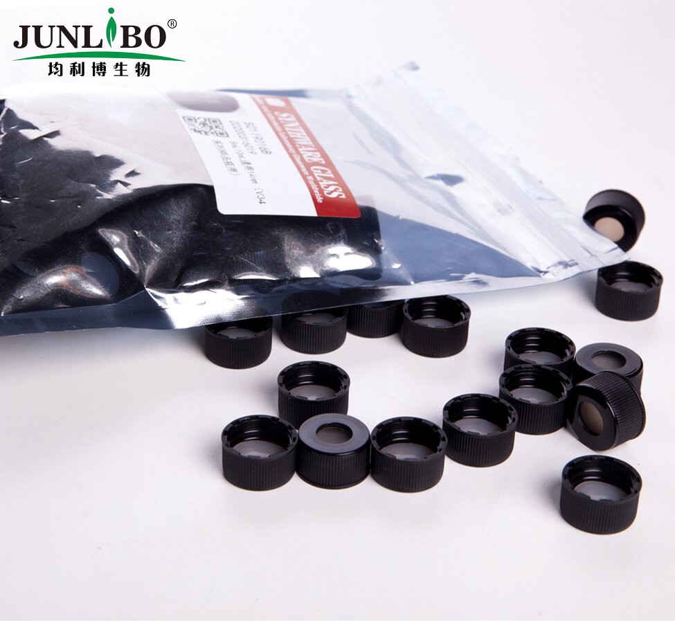 具孔螺纹黑盖 垫 8mL 10mL（PTFE/本色硅胶垫）100个/套