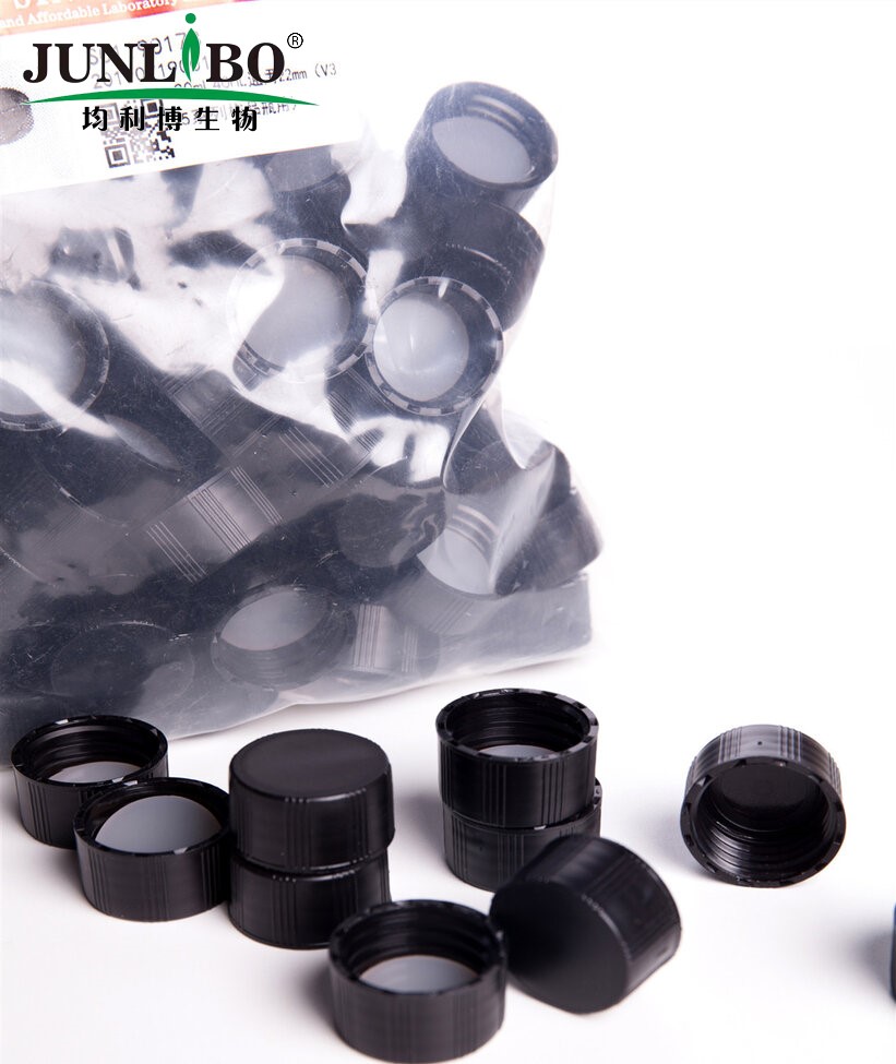 无孔螺纹黑盖 垫20mL 40mL(PTFE/本色硅胶垫)100个/套