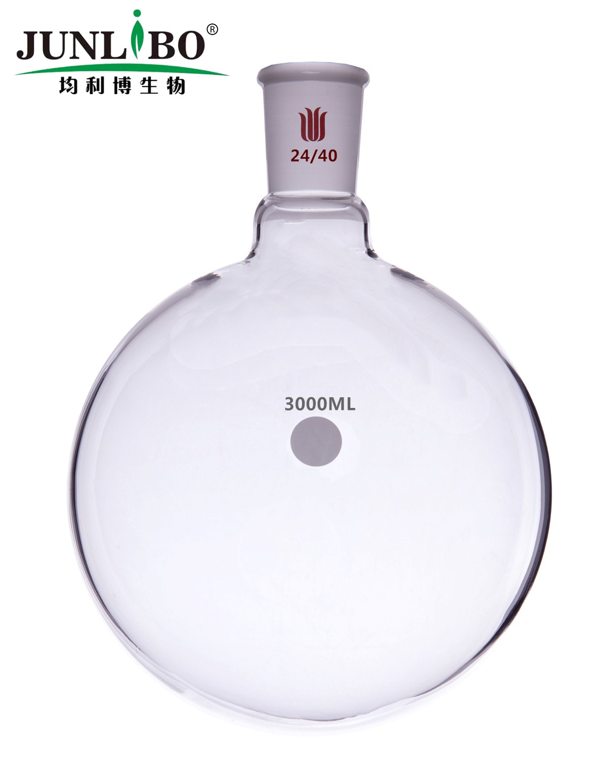 单颈圆底球瓶,厚壁高强度,磨口:24/40,3000ml