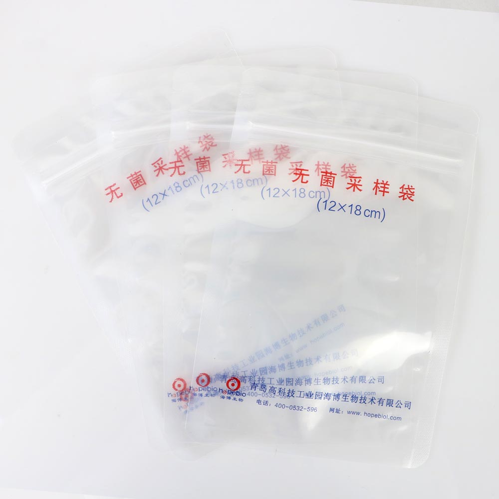 海博 无菌采样袋（12cm*18cm）（带压条）100个/包