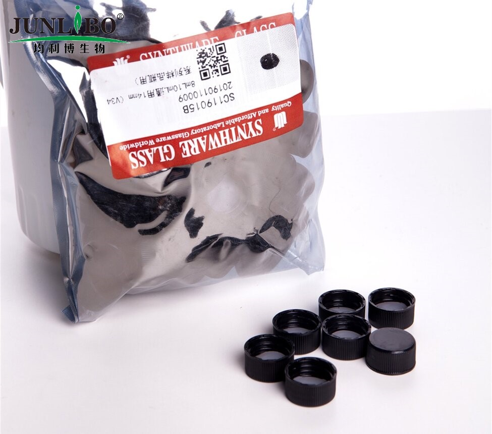 无孔螺纹黑盖 垫 8mL 10mL（PTFE/本色硅胶垫）100个/套