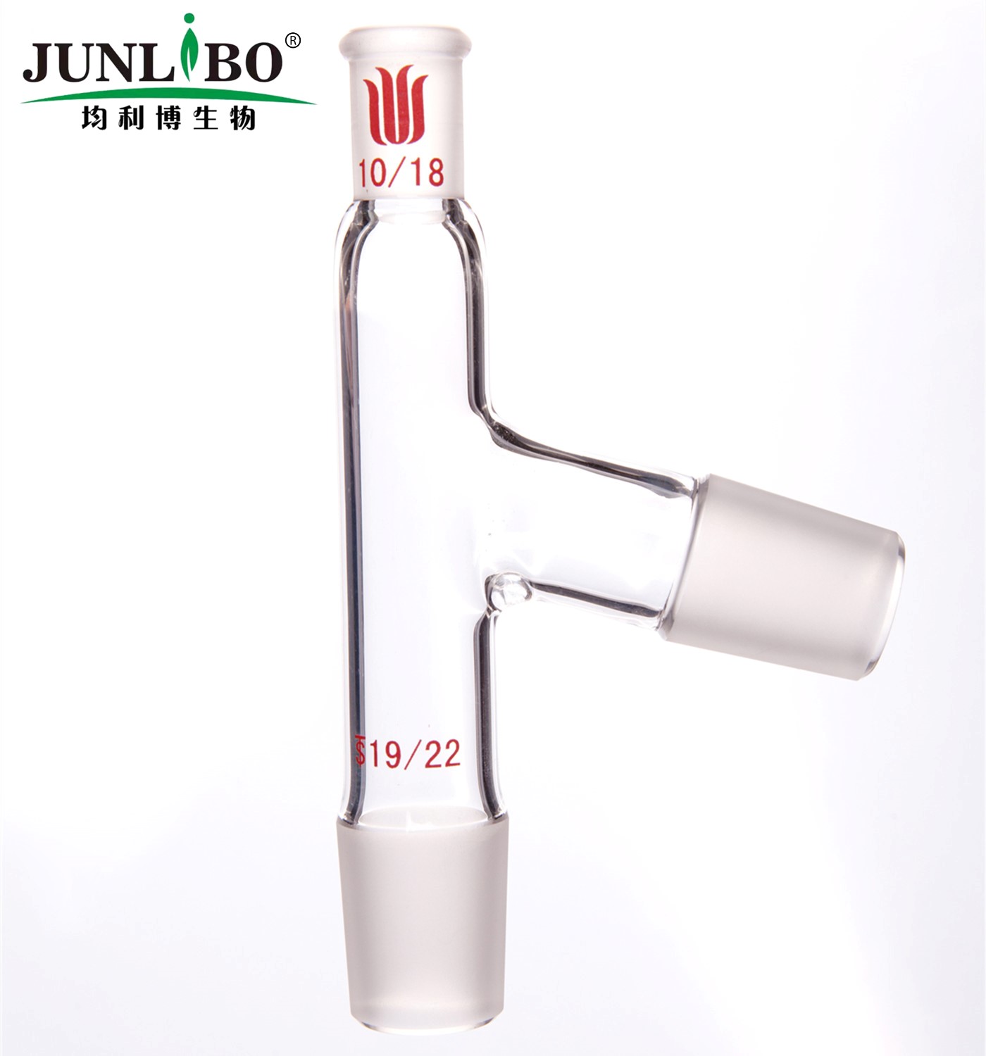 75°蒸馏头,上磨口:10/18,下(侧)磨口:19/22,温度计插入深度50mm