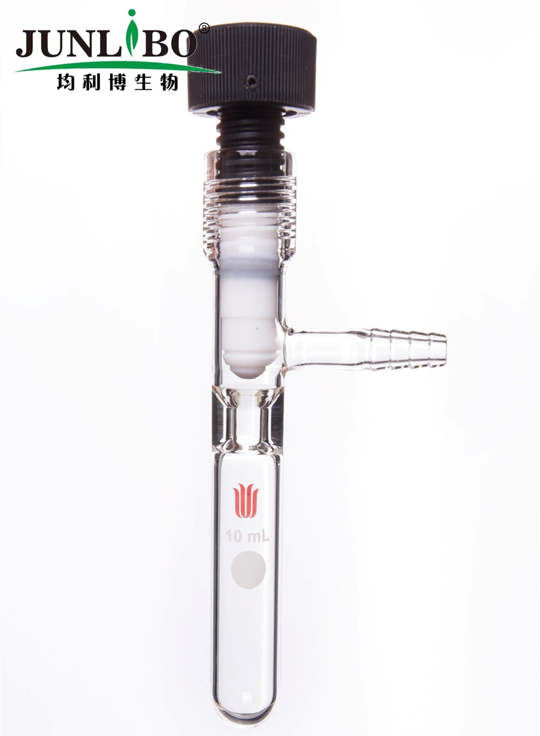 F58,溶剂为10ml,11#内螺纹0-8MM高真空阀,外径19MM*长度65MM