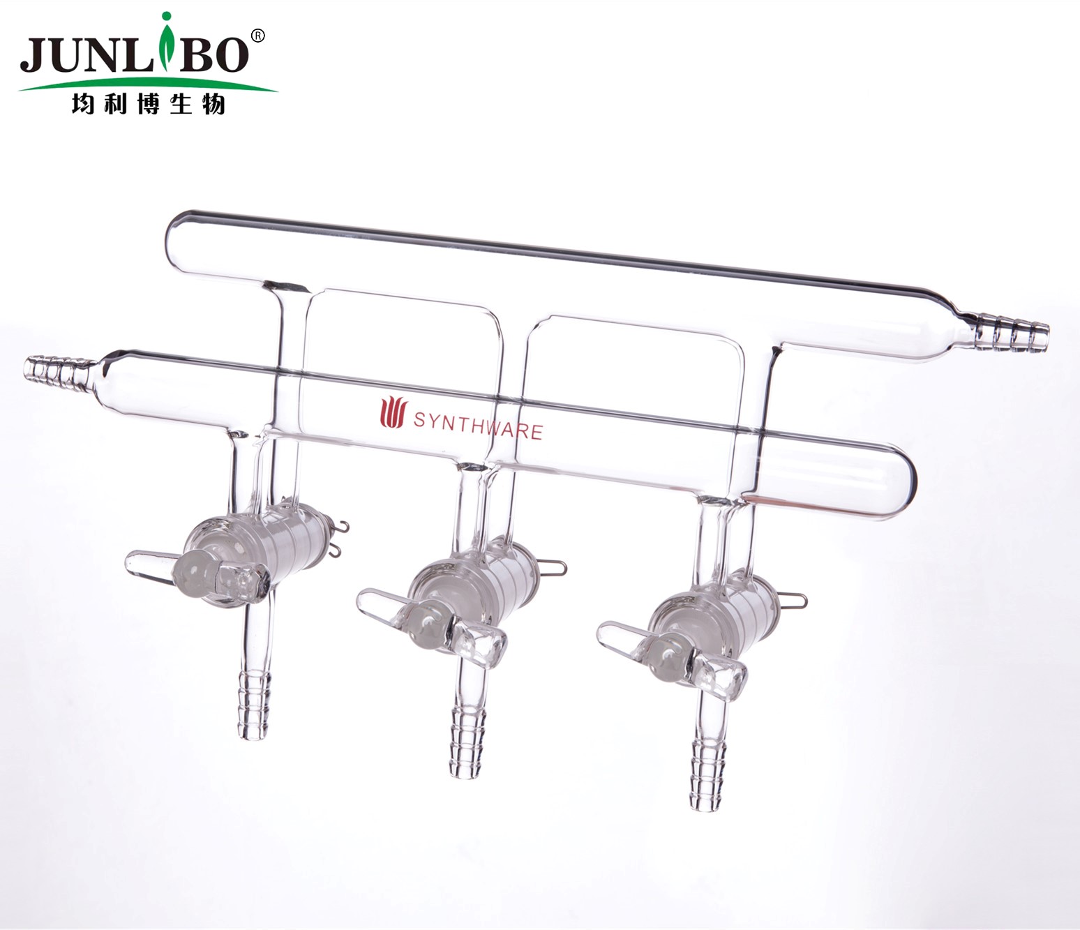 双排管真空气体分配器,实心玻璃节门,3,300mm,2小咀,左前右后