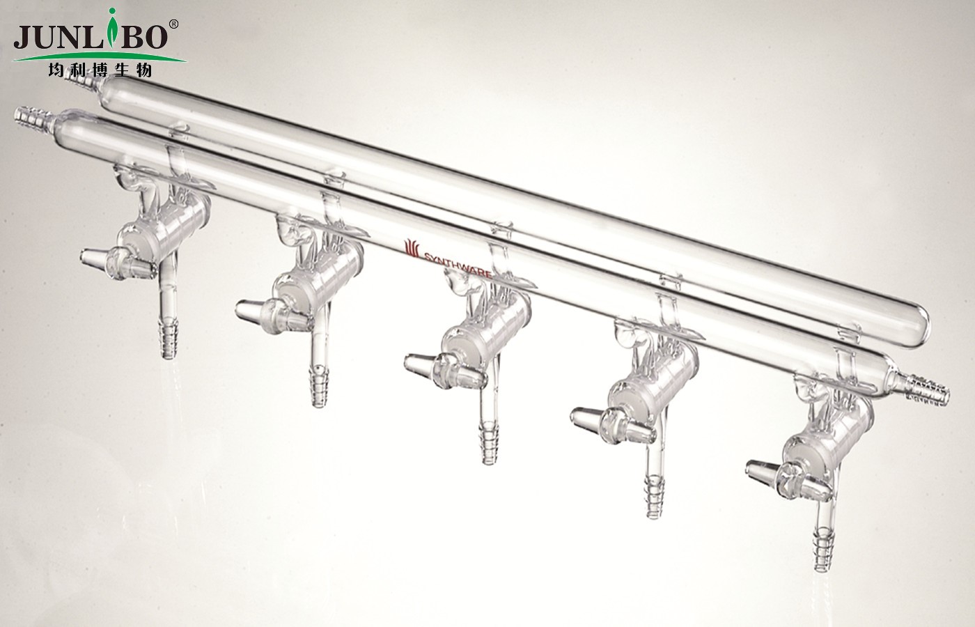 双排管真空气体分配器,实心玻璃节门,5,450mm,3小咀,左右前左后