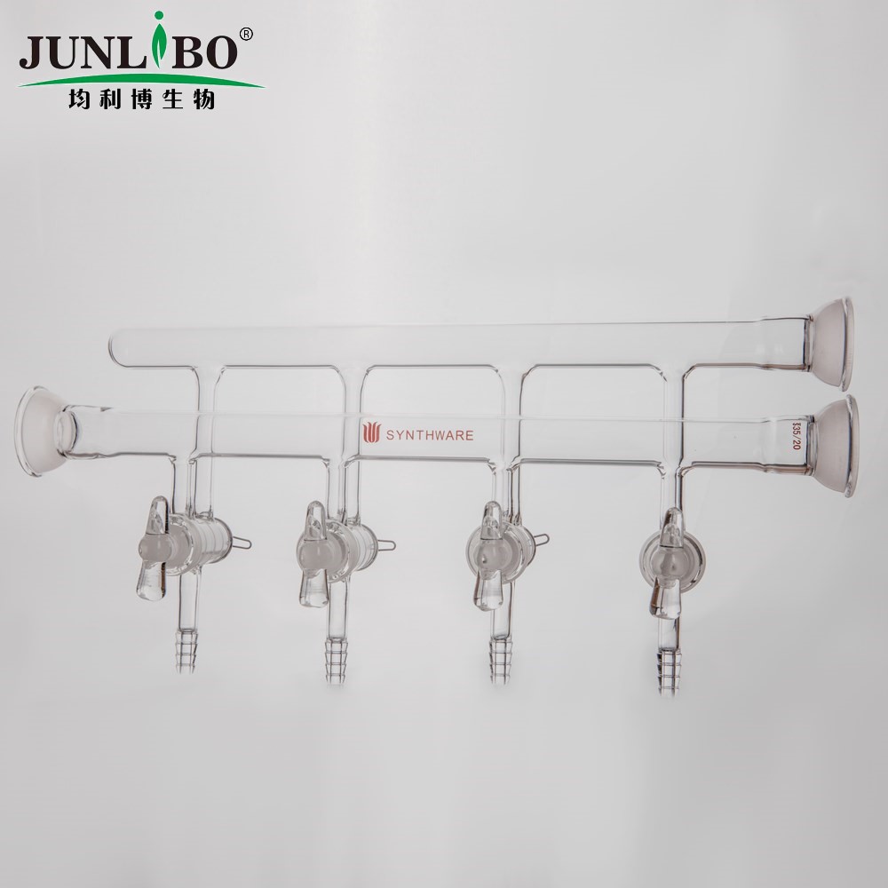 双排管真空气体分配器,实心玻璃节门,4,375mm,3球碗,左右前右后