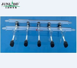 双排管真空气体分配器,具内螺纹高真空阀,5,550mm,4小咀