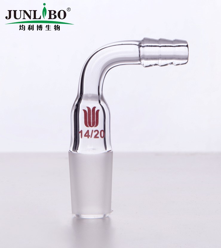 90°抽气接头,磨口:14/20,φ8小咀接口