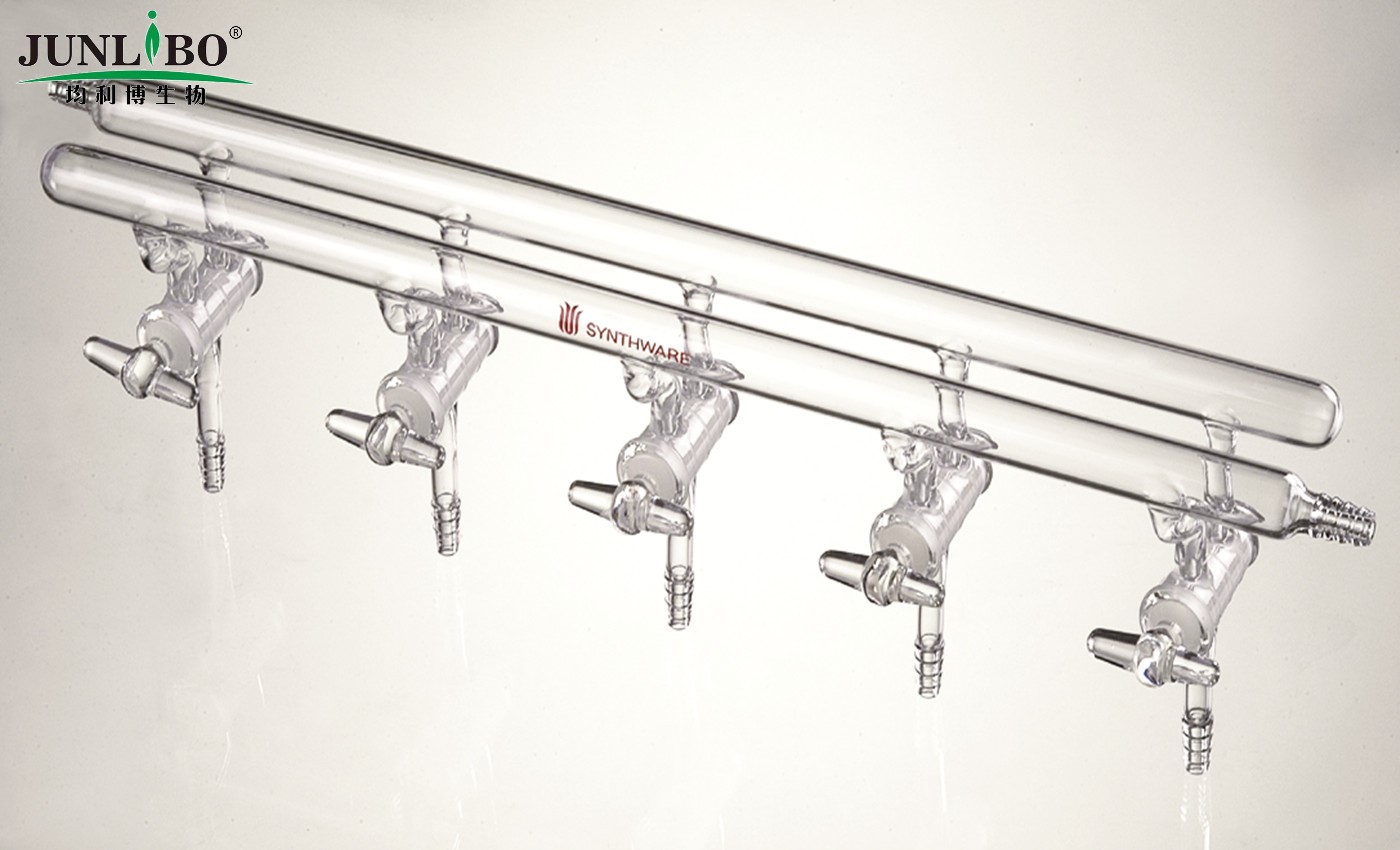 双排管真空气体分配器,实心玻璃节门,5,450mm,2小咀,右前左后