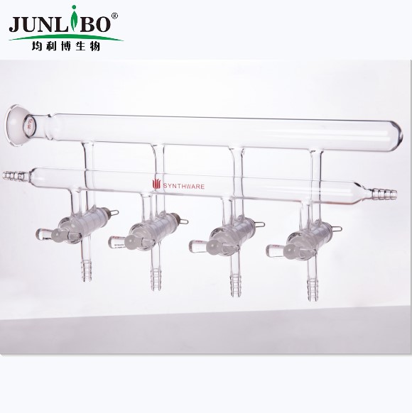 双排管真空气体分配器,实心玻璃节门,4组,左右前小咀,左后球碗