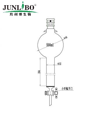 加强口，带挂钩具砂板层析柱,24/40,φ32mm,有效长254mm,存储球容量500ml