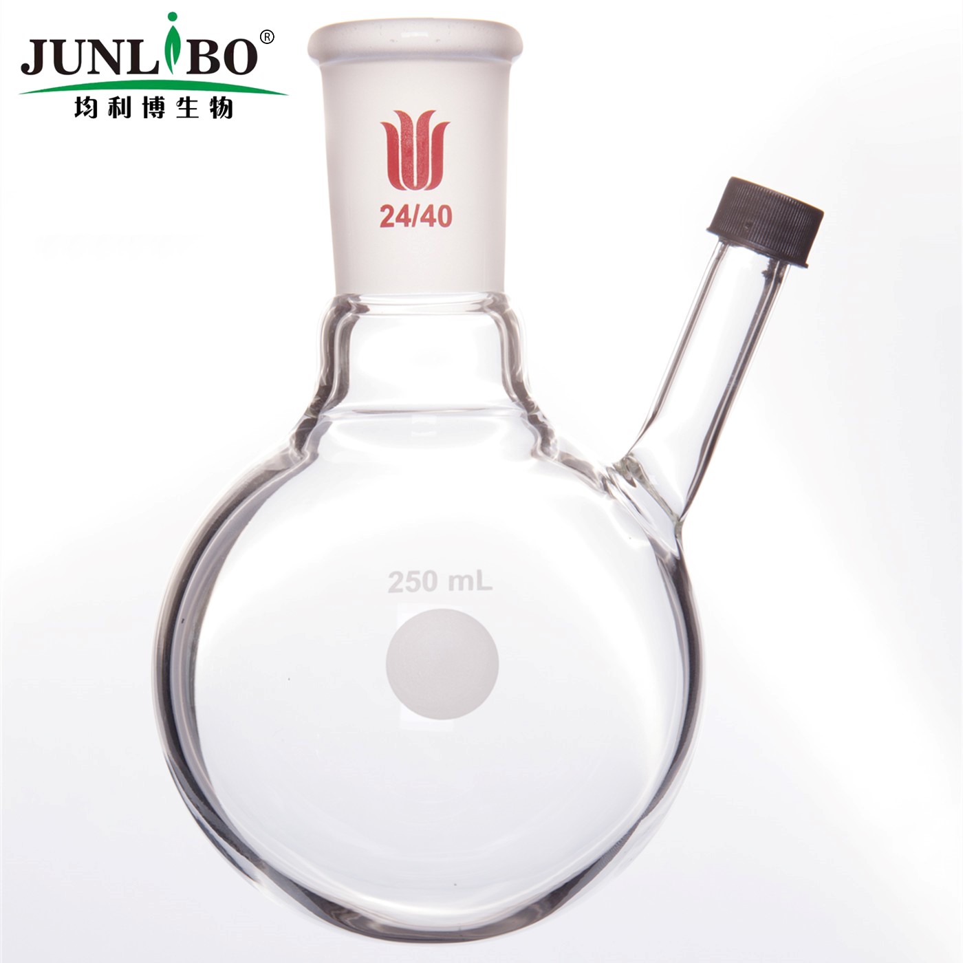 具罗纹口二口球瓶,磨口:24/40,250ml