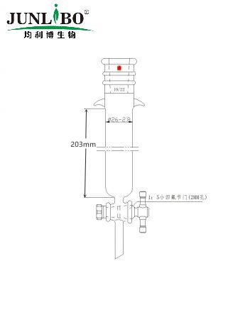 加强口，加耳 层析柱,φ26mm,有效长203mm,节门孔径:2mm,19/22