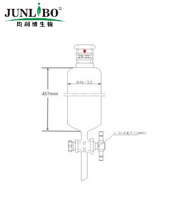 加强口，层析柱,φ46mm,有效长457mm,节门孔径:2mm,19/22