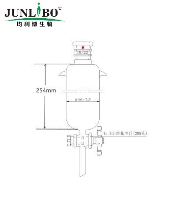 加强口，加耳 层析柱,φ46mm,有效长254mm,节门孔径:2mm,19/22