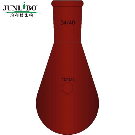 棕色玻璃，旋蒸用厚壁茄型瓶,高强度,磨口:24/40,100ml