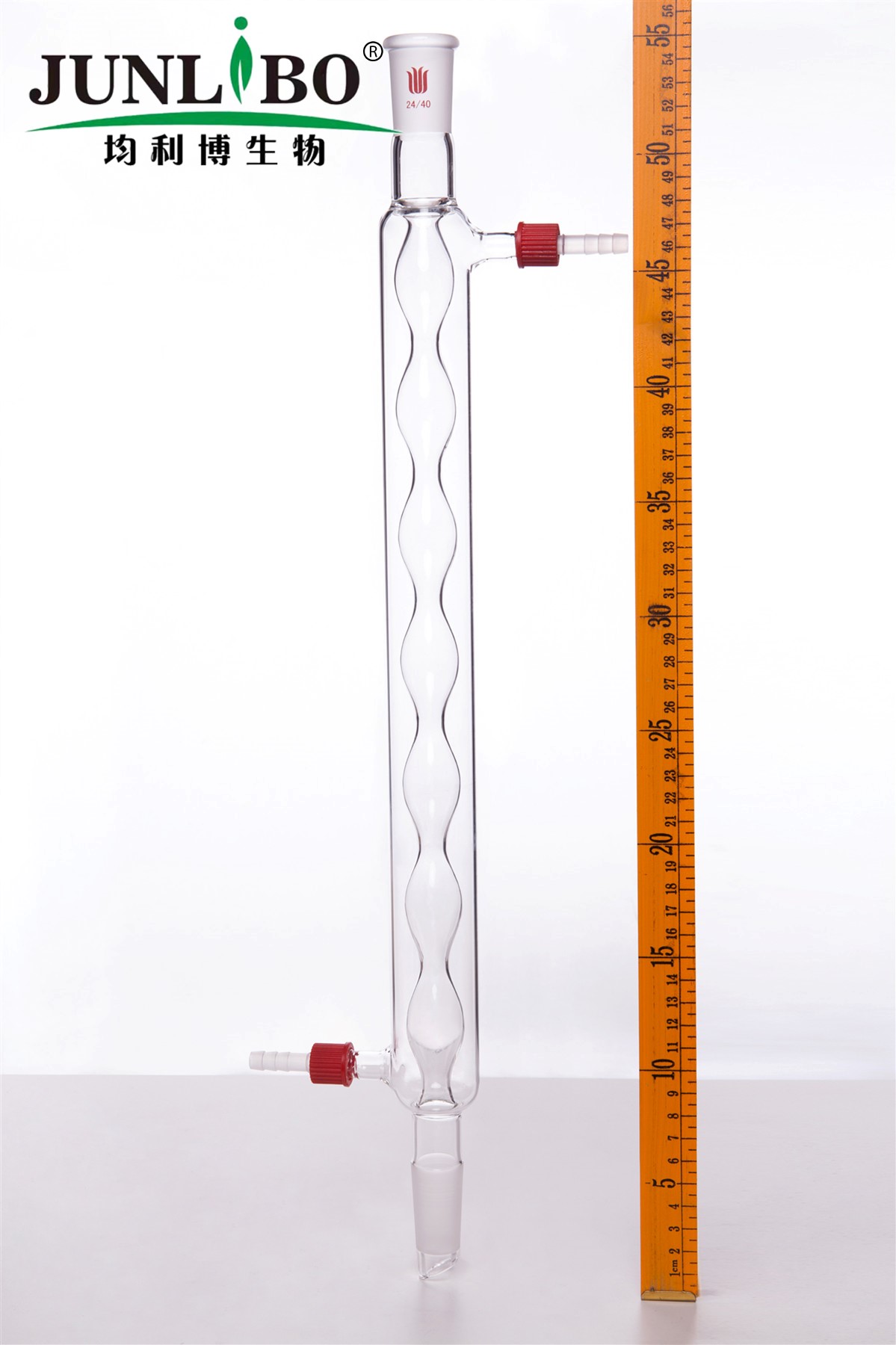 球型冷凝器,具可拆式小咀,24/40,夹层长400mm,φ8mm小咀