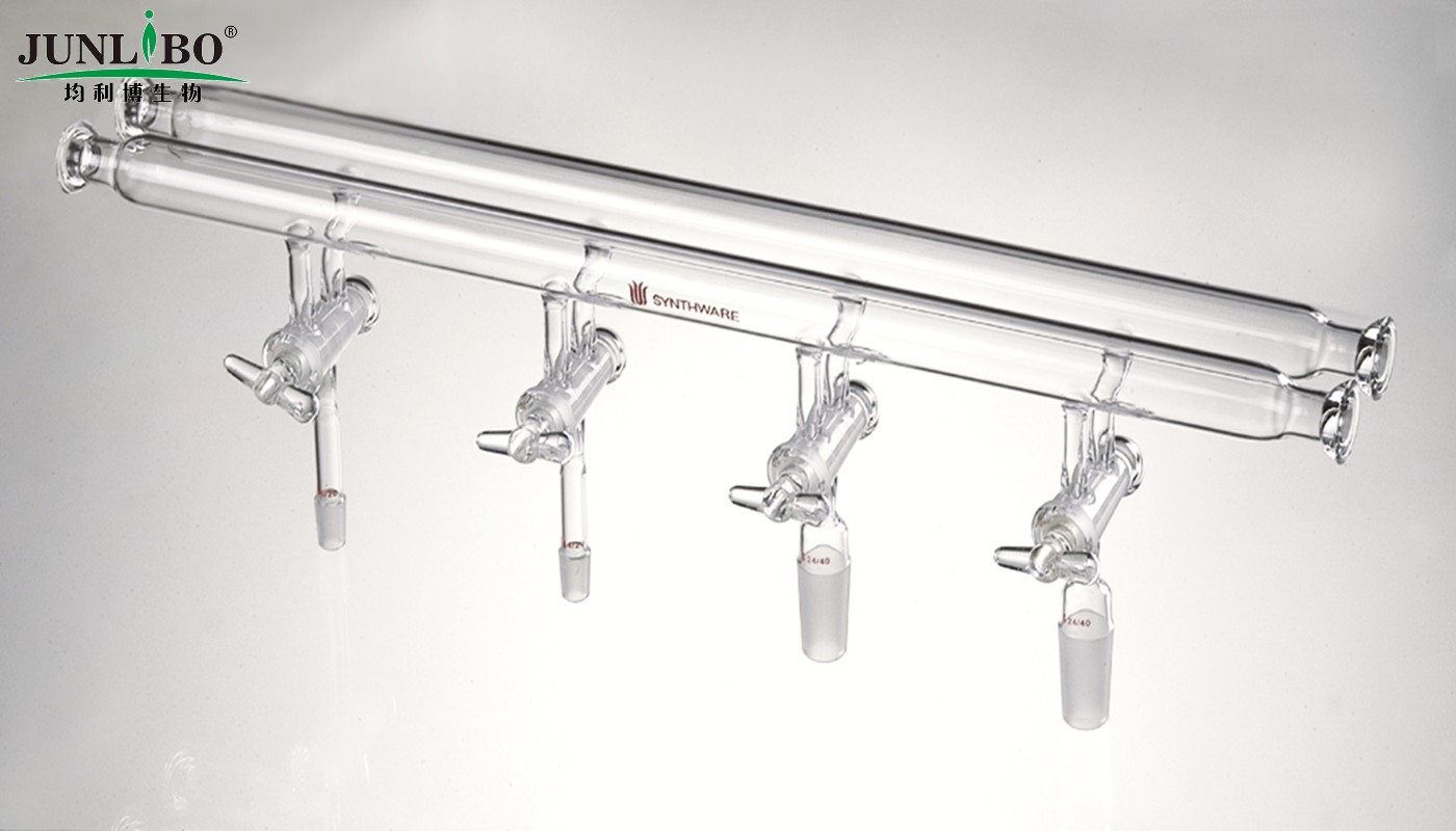 双排管真空气体分配器,4个#15 O型珐琅盘,2个14/20,2个24/40