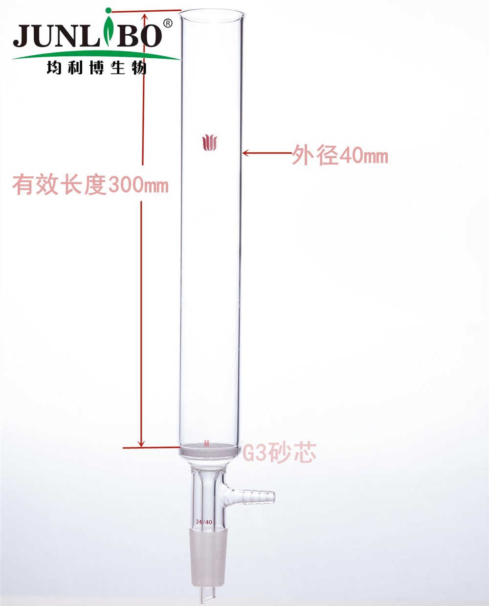 具小嘴减压层析柱,管径:40mm,管长:300mm,M