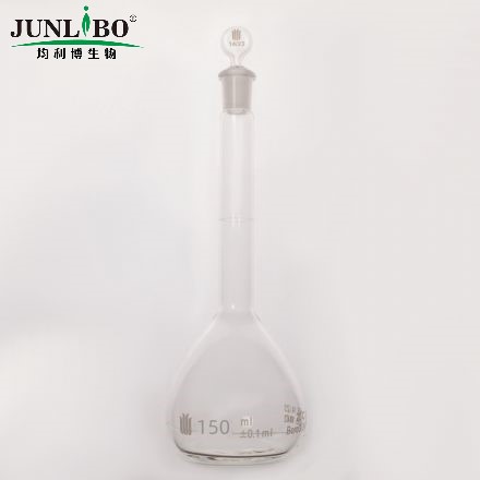 14/23口 150ml容量瓶,标配玻璃塞,带个体检测证书,2支/盒