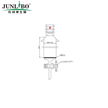 加强口,加耳 具砂板层析柱,φ46mm,有效长457mm,节门孔径:2mm,24/40