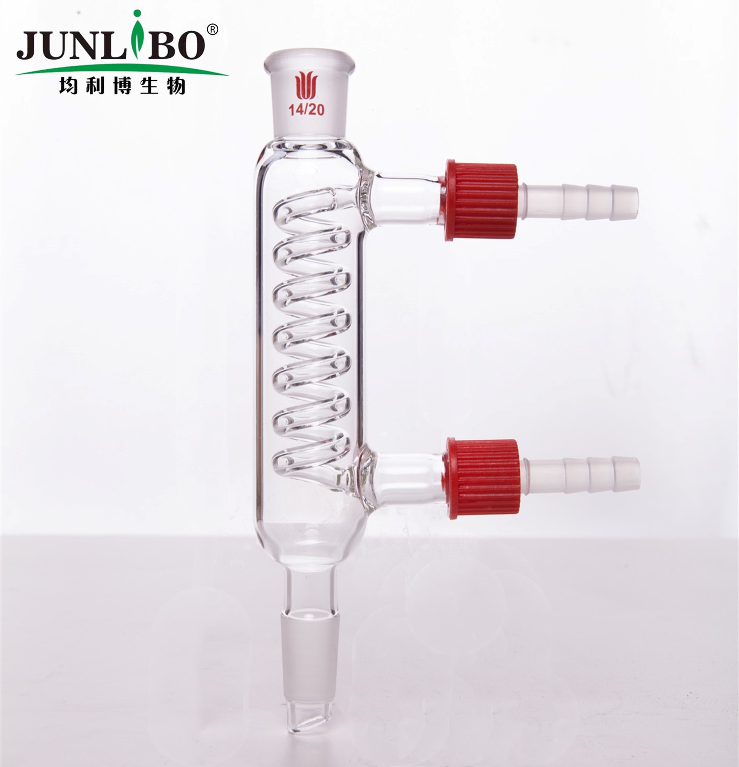 蛇型冷凝器,具可拆式小咀,14/20,有效长100mm,φ8mm小咀