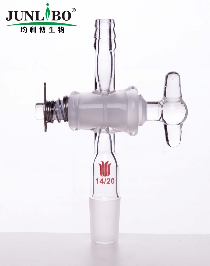 直型抽气接头,玻璃节门,14/20,2mm节门孔径